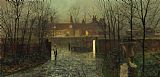 John Atkinson Grimshaw Canvas Paintings - Arriving at the Hall